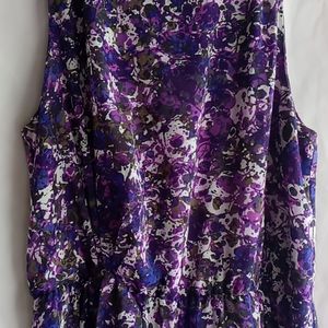 Purple abstract print dress